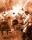 Carga a machete de soldados mambises