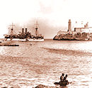 El Acorazado Maine entrando en La Habana 