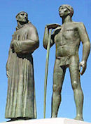 Monumento a La Fundaci&oacute;n de Cuman&aacute; (Fraile franciscano e Indio cumanagoto)